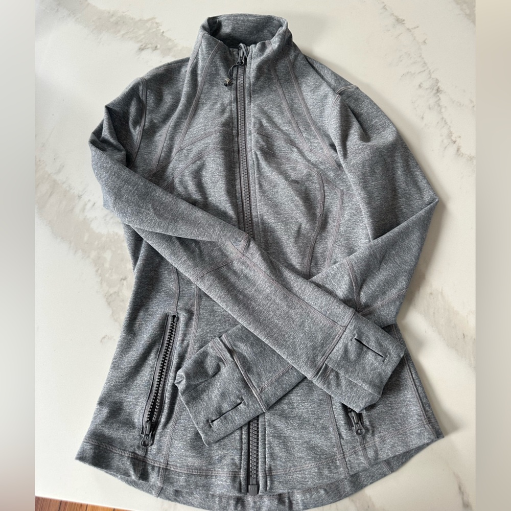 Gray Lululemon zip up. Size 4